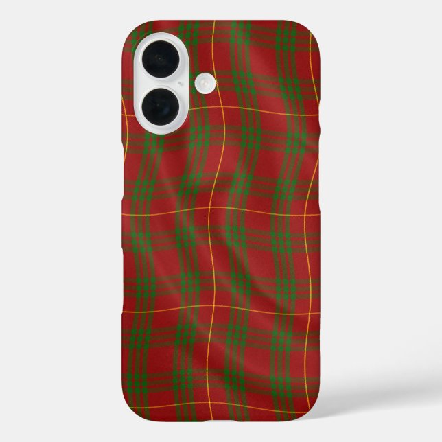 Digital composite Tartan effect red and green  Case-Mate iPhone Case (Back)