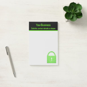 Digital Consultancy / Cyber Security Business Lock Post-it Notes