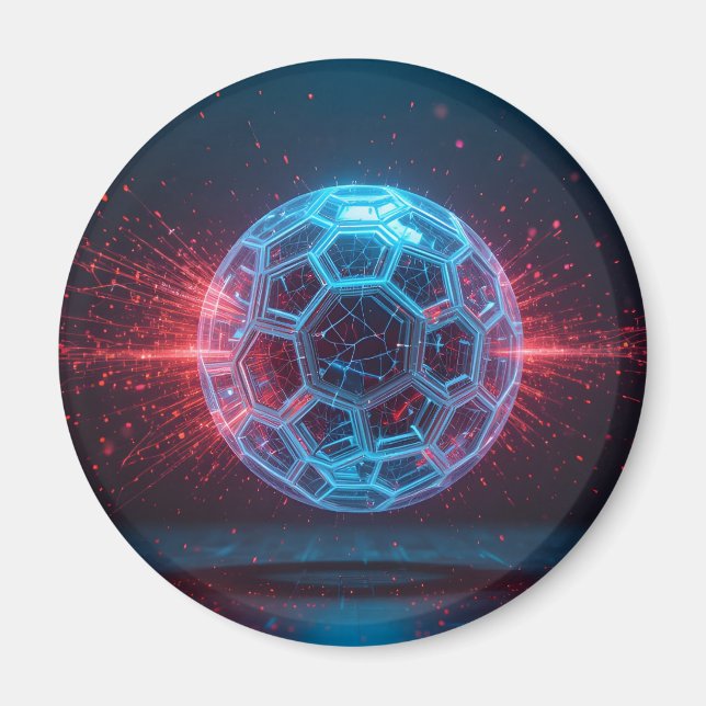 Digital Core: Futuristic Energy Sphere Explosion Magnet (Front)