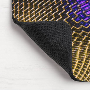 Digital crooked mesh of showy sepia wire on violet mouse pad