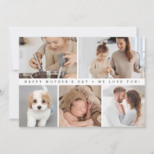 Digital Custom Photo Collage Mother's day Holiday Card