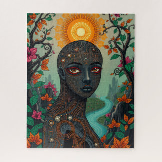 Digital Darling amazing ethnic lady Jigsaw Puzzle