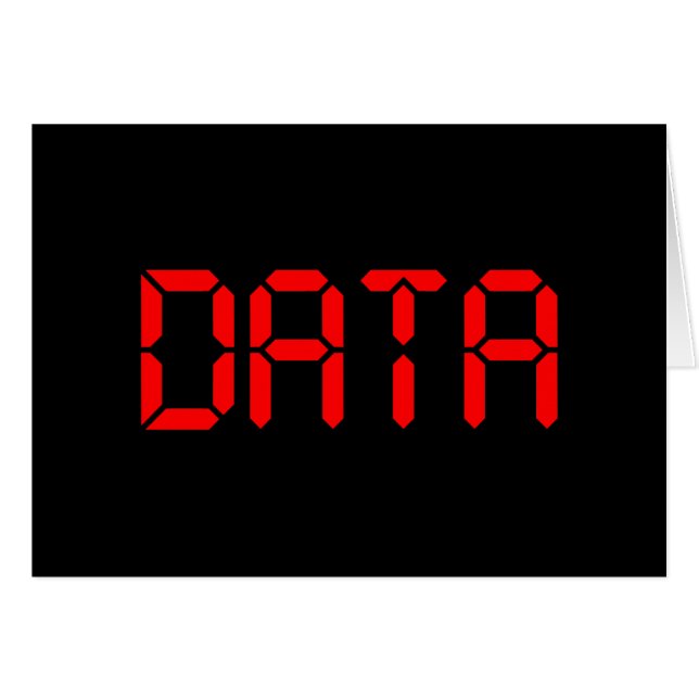 DIGITAL DATA CARD (Front Horizontal)