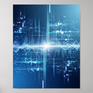 Digital Data Flow - Tech Wall Art