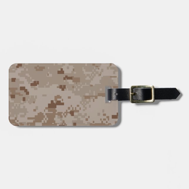 Digital Desert Camouflage Luggage Tag (Front Horizontal)