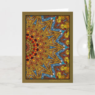 Digital Desert Mandala Holiday Card