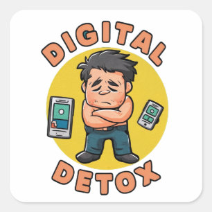Digital Detox Square Sticker