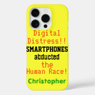 Digital Distress Smartphone Humourous Quote iPhone 16 Pro Case
