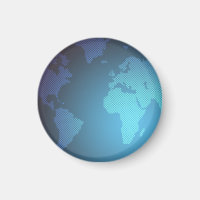 Digital Dot World Map Gradient Art