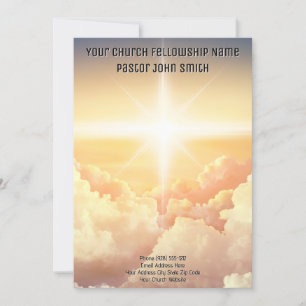 DIGITAL DOWNLOAD Christian Heavenly Cloud Church  Invitation