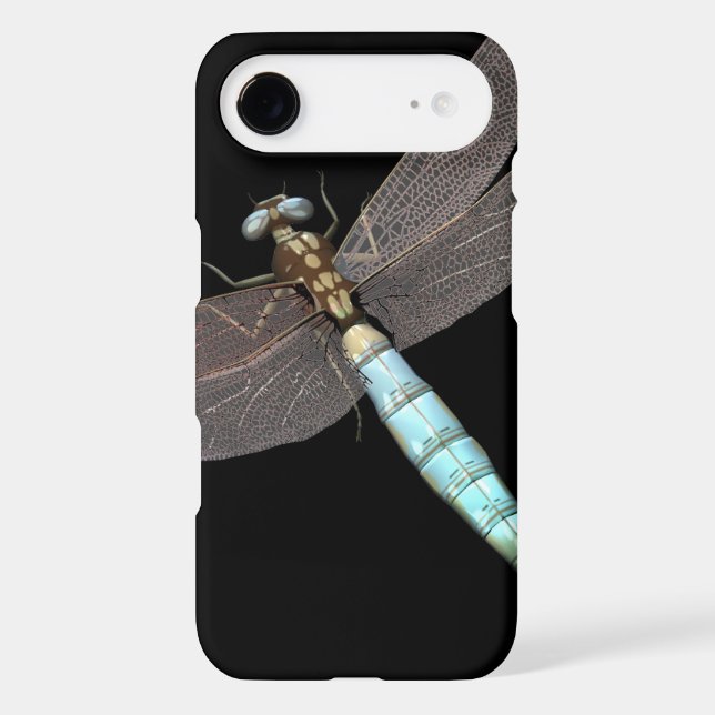Digital Dragonfly on Black Case-Mate iPhone Case (Back)