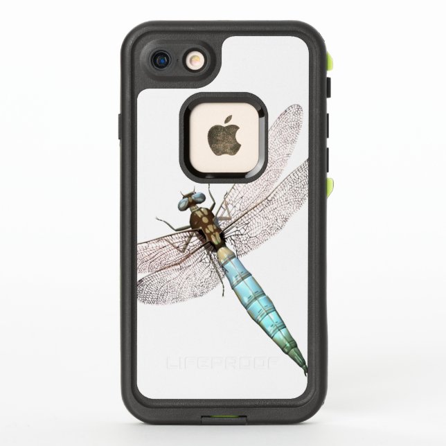 Digital Dragonfly on White LifeProof iPhone Case (Back)