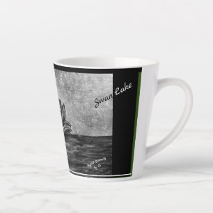 Digital drawing Swan Lake LS Latte Mug
