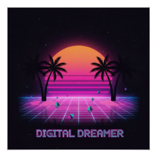 Digital Dreamer High-Gloss Poster