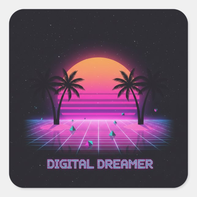 Digital Dreamer Holographic Style Vinyl Sticker (Front)