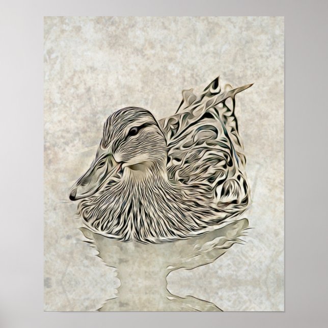 Digital Duck Art Poster (Front)