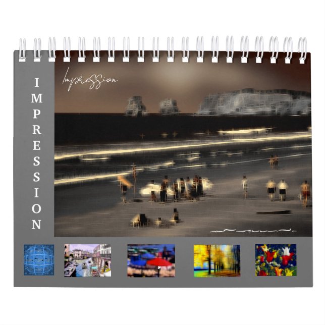 Digital effect of style "impression" calendar (Cover)