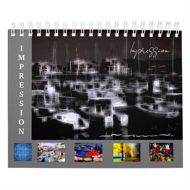 Digital effect of style "impression" calendar (Cover)