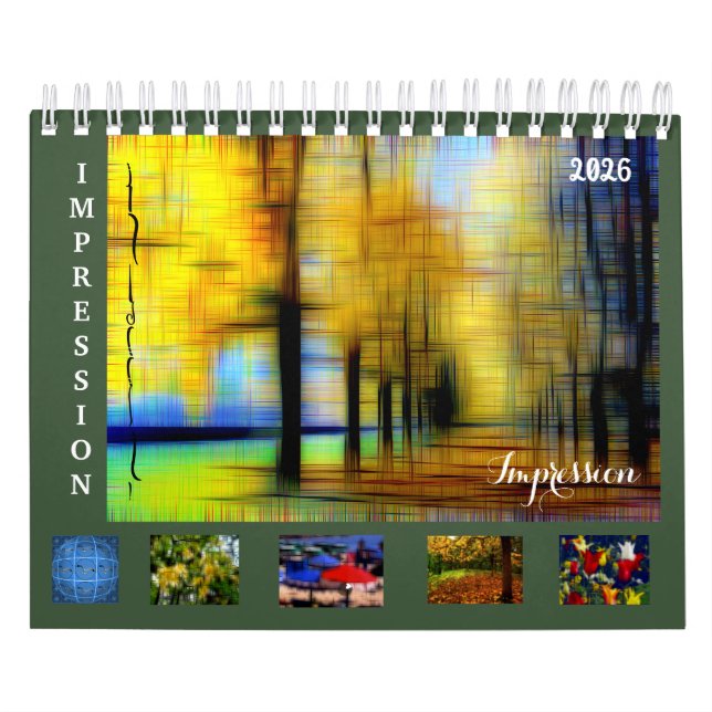 Digital effect of style "impression" calendar (Cover)