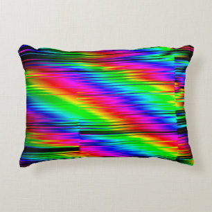 Digital effects. Multicolor abstract background. C Decorative Cushion
