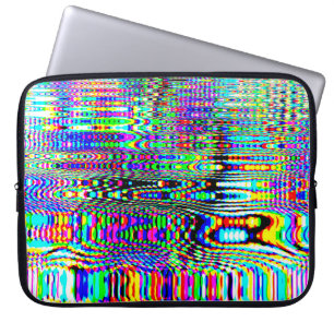 Digital effects. Multicolor abstract background. C Laptop Sleeve