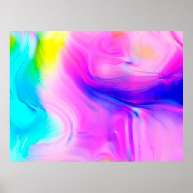 Digital effects. Multicolor abstract background. C Poster (Front)