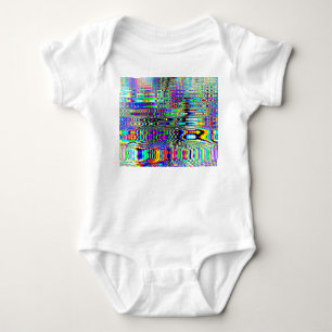 Digital Effects: Multicolor Abstract Design Baby Bodysuit