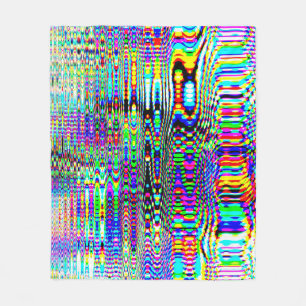 Digital Effects: Multicolor Abstract Design Fleece Blanket