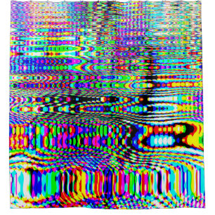 Digital Effects: Multicolor Abstract Design Shower Curtain