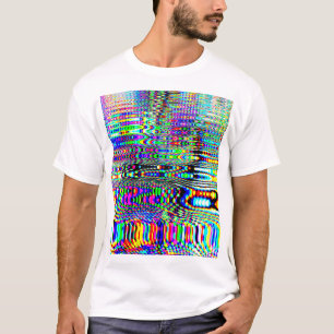 Digital Effects: Multicolor Abstract Design T-Shirt