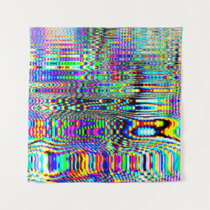Digital Effects: Multicolor Abstract Design Tapestry