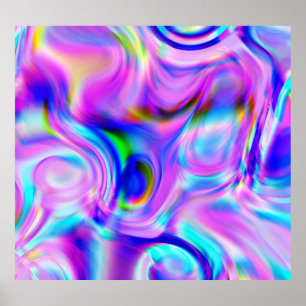 Digital effects: multicolor abstract pattern. poster
