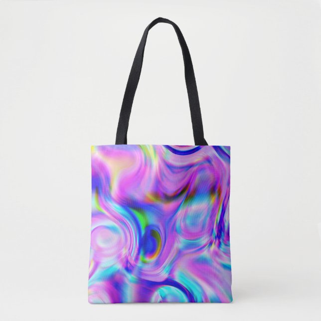 Digital effects: multicolor abstract pattern. tote bag (Front)