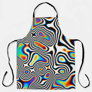 Digital effects. Vibrant abstract background. Colo Apron