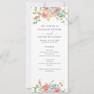 Digital Elegant Wildflower Wedding Program