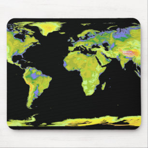 Digital elevation model of the continents on Ea Mouse Pad