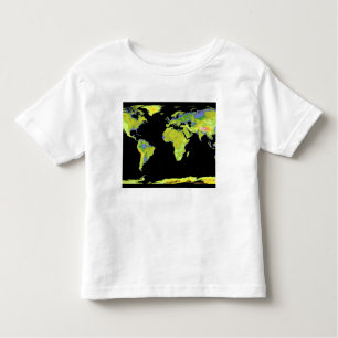 Digital elevation model of the continents on Ea Toddler T-Shirt