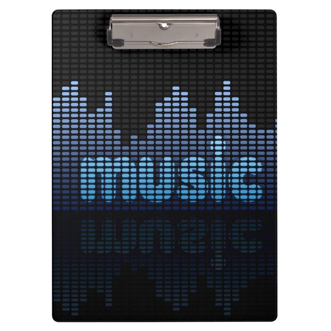Digital Equalizer Music Wave Wall Clipboard (Front)