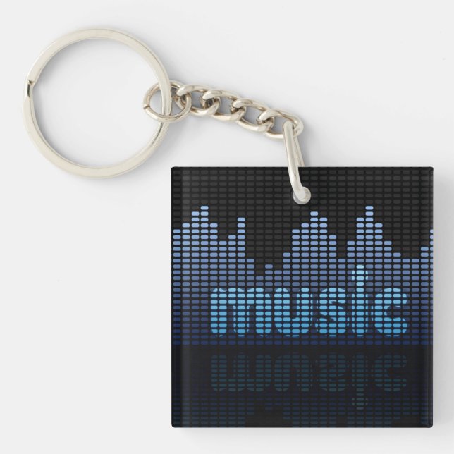 Digital Equalizer Music Wave Wall Key Ring (Front)