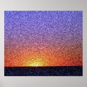 Digital Expressionism: Sunset [L] Poster