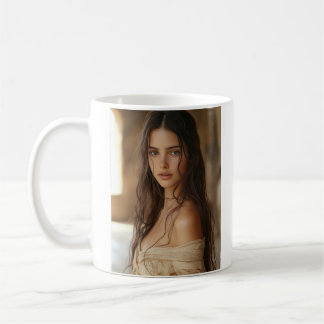 Digital Face Abstract Art Futuristic Designed Coffee Mug