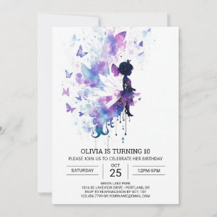 Digital Fairy Garden Birthday Magic Invitation