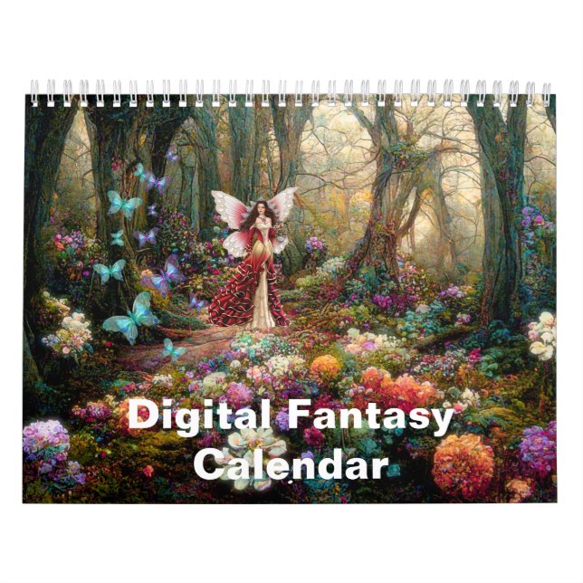 Digital Fantasy Abstract Painting Art 2026 Calendar (Cover)