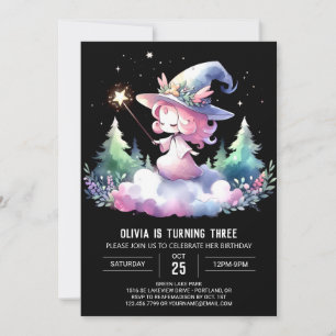 Digital Fantasy Wizard Birthday Invitation
