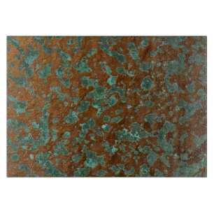 Digital Faux Copper Patina Printed Pattern Cutting Board