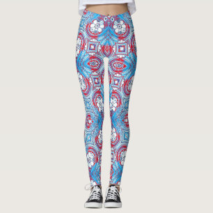 Digital Floral Graphic Girly Modern Art Leggings