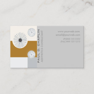 Digital Floral Minimal Geometric Modern Business Card