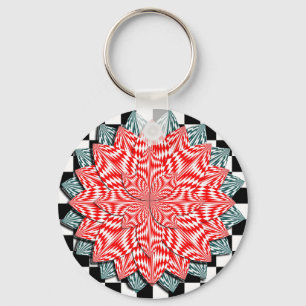 Digital Flower by Kenneth Yoncich Key Ring