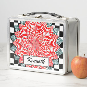 Digital Flower by Kenneth Yoncich Metal Lunch Box
