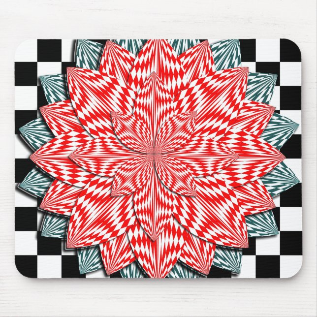 Digital Flower by Kenneth Yoncich Mouse Pad (Front)